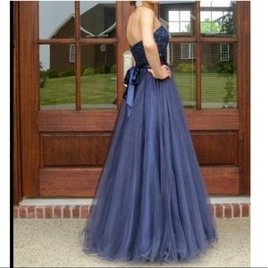 PRICE DROP! Sean Collection Navy Prom Dress